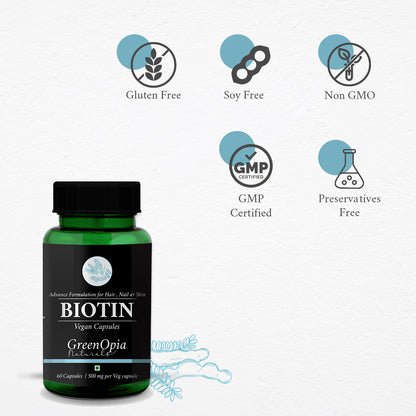 Biotin (10000 mcg) for Healthy Hair, Skin &amp; Nail