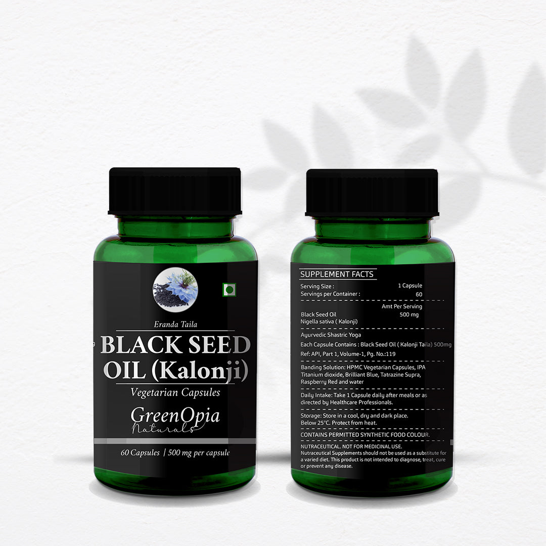 Black Seed Oil Vegan Capsules | Kalonji Oil | Nigella Sativa