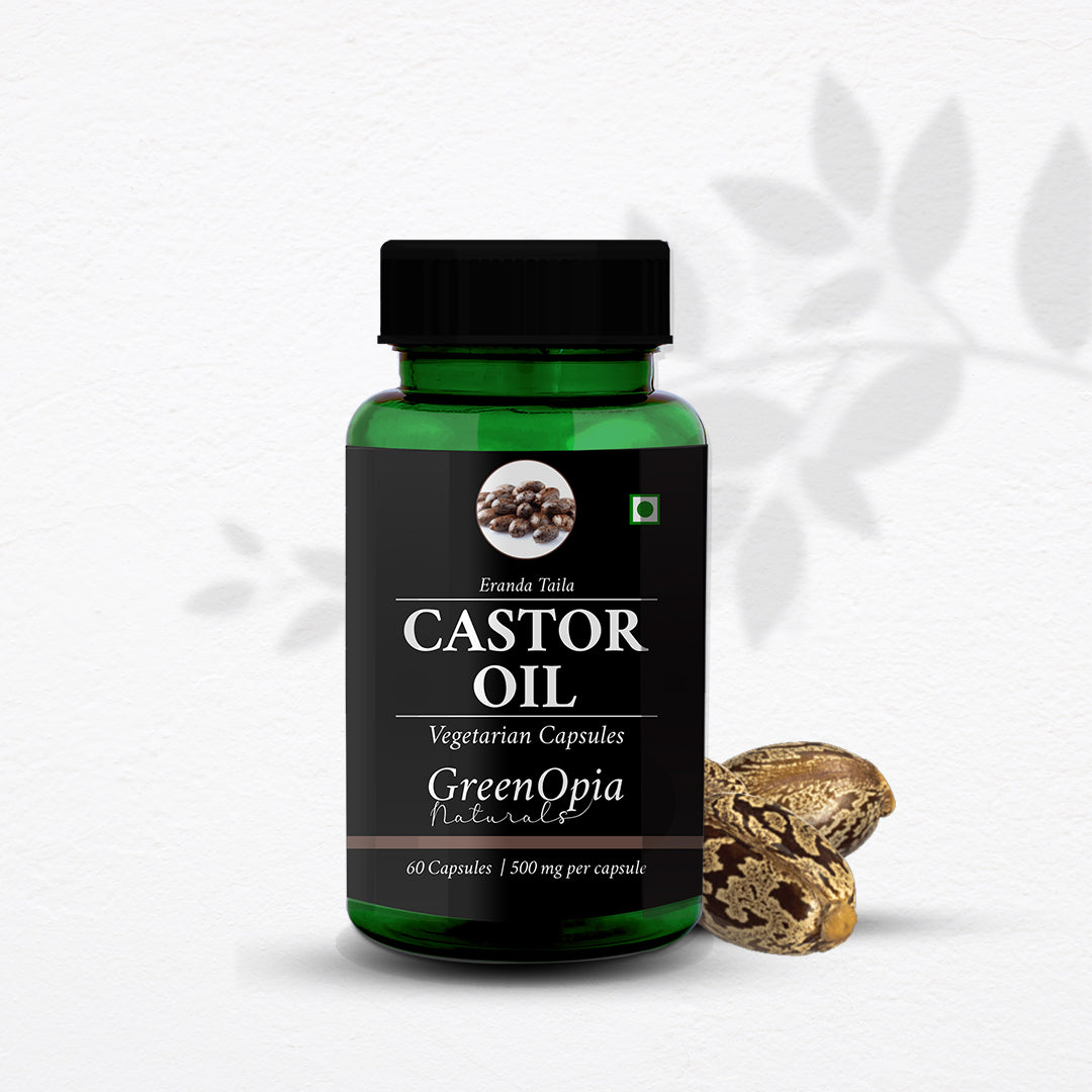 Castor Oil Vegetarian Capsules for Constipation Relief