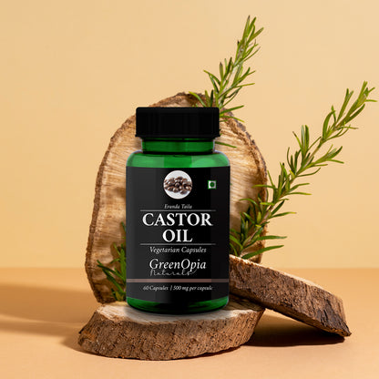 Castor Oil Vegetarian Capsules for Constipation Relief