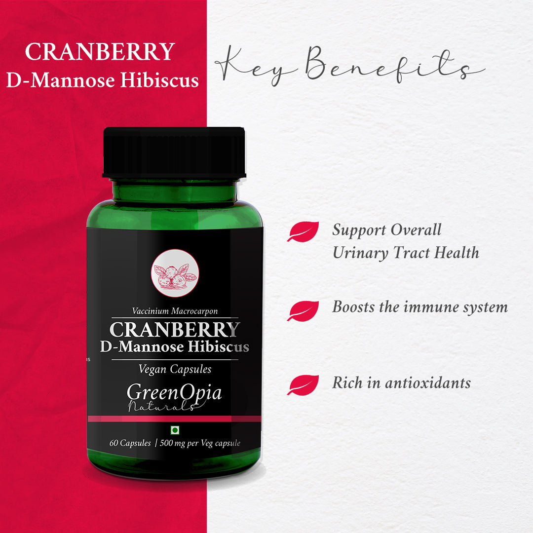 Cranberry D-Mannose Hibiscus Vegetarian Capsules