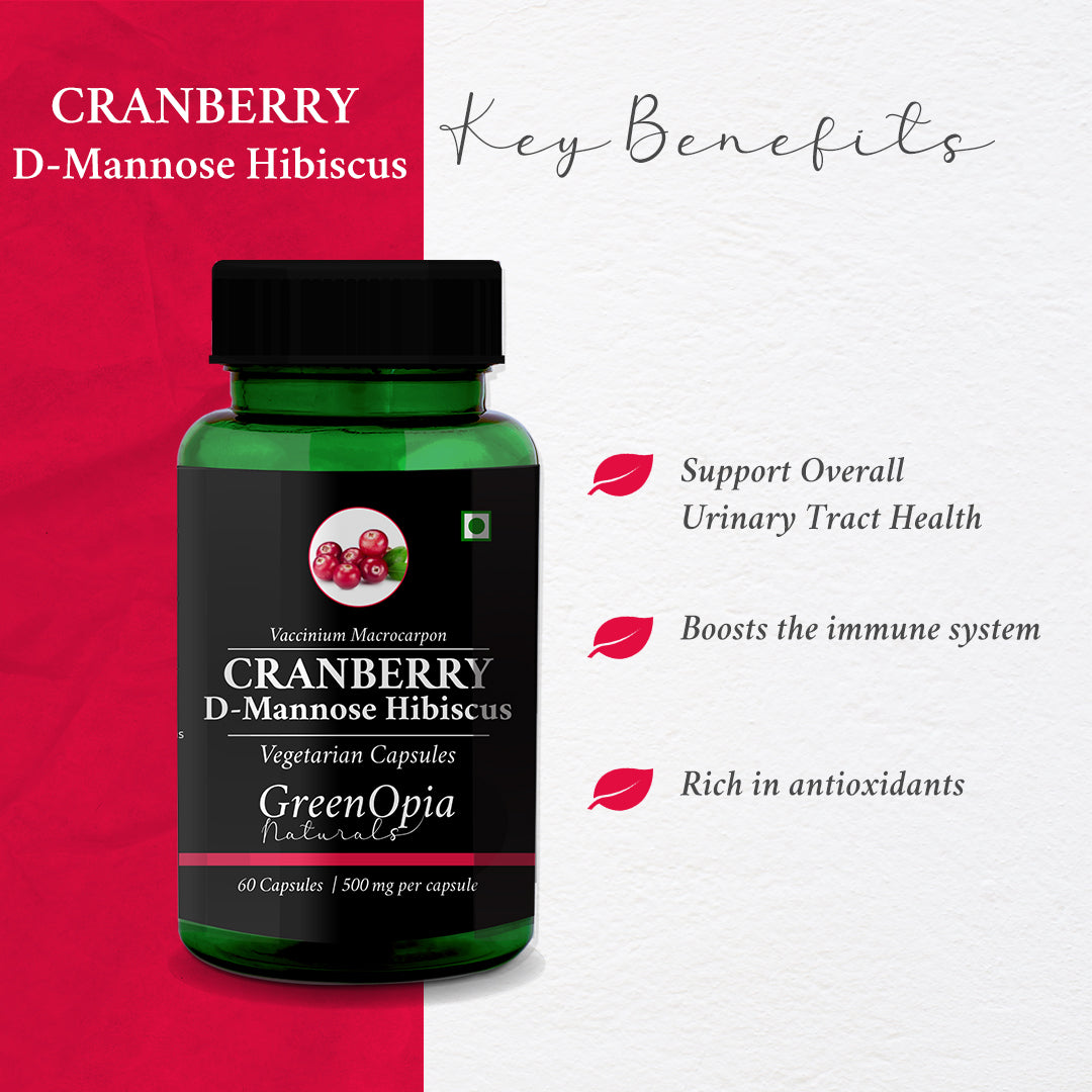 Cranberry D-Mannose Hibiscus Vegetarian Capsules