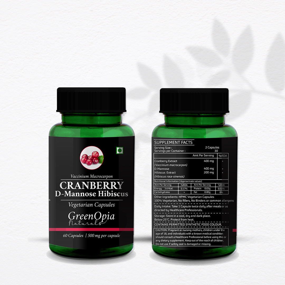 Cranberry D-Mannose Hibiscus Vegetarian Capsules