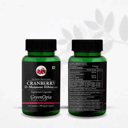 Cranberry D-Mannose Hibiscus Vegetarian Capsules