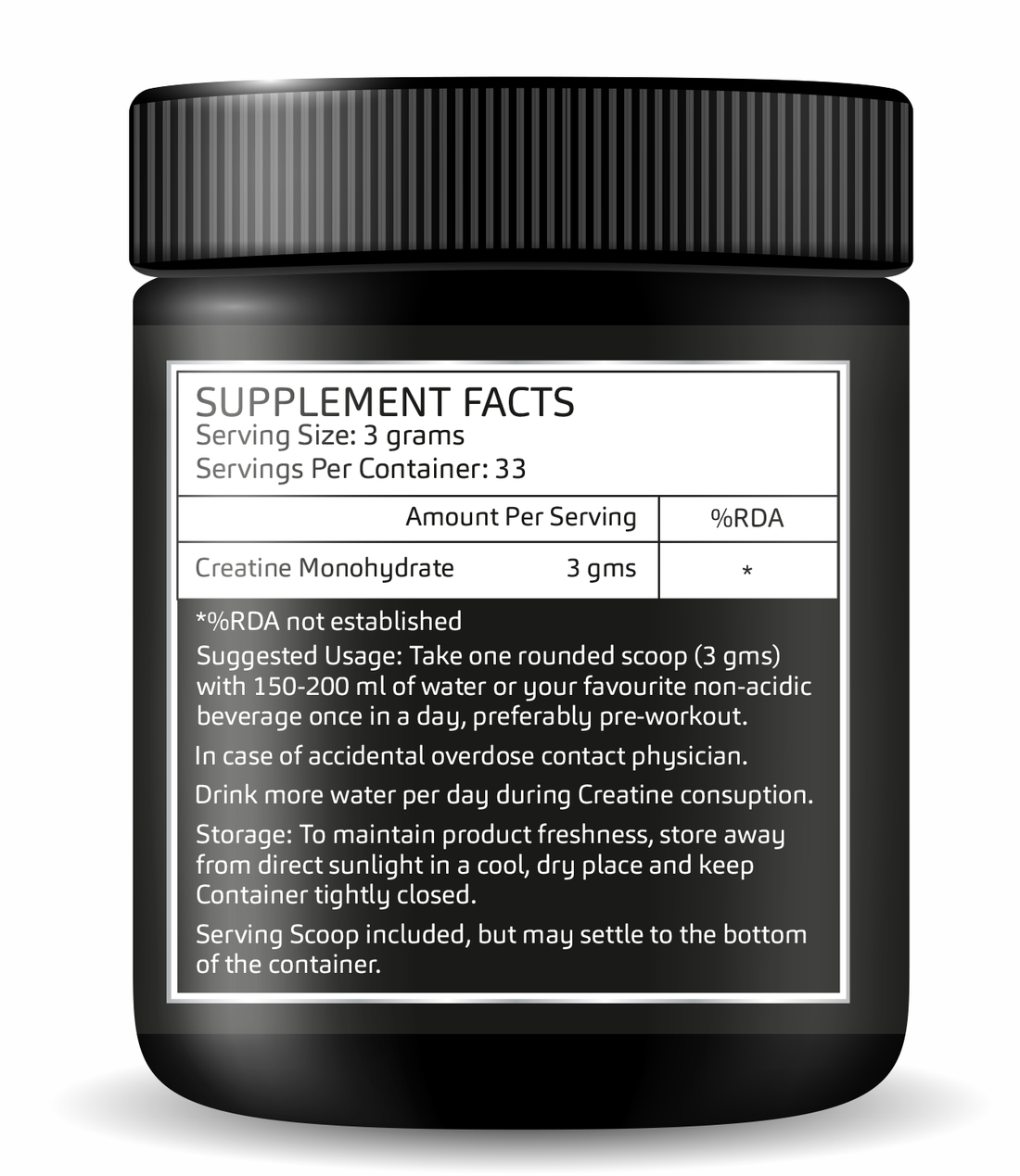 Micronized Creatine Monohydrate Supplement 100 grams