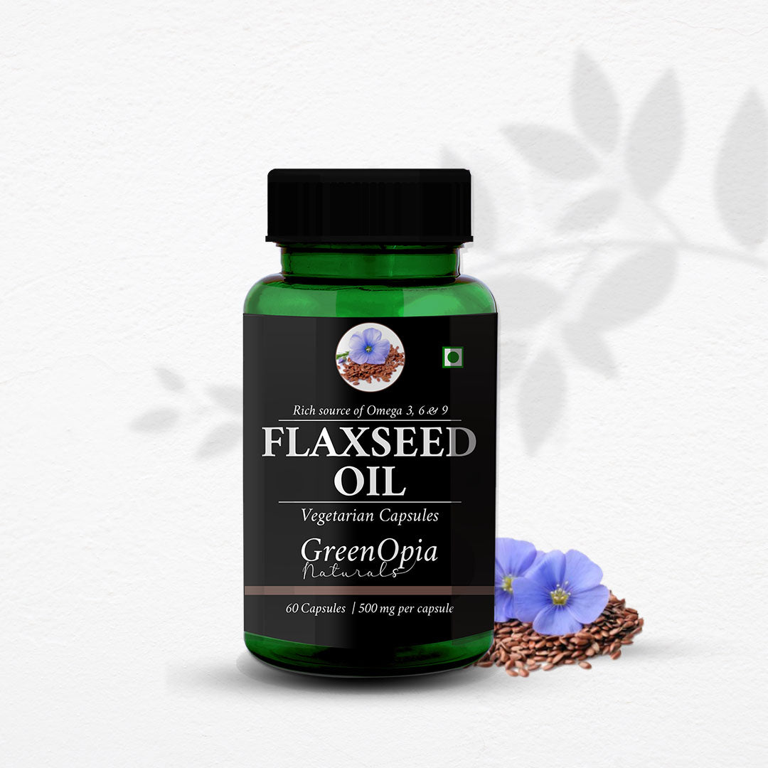 Flax Seed Oil Vegetarian Capsules | Omega 3, 6 &amp; 9