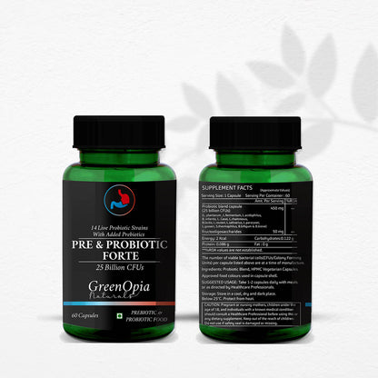 Pre and Probiotics Forte 60 Vegetarian capsules