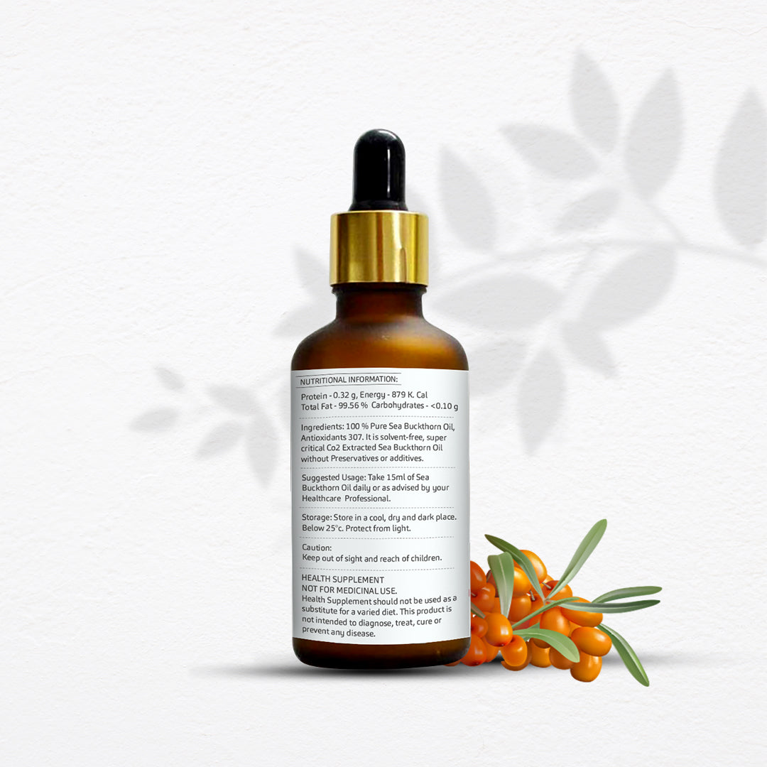 Sea Buckthorn Oil (60ml) | Omega 3, 6, 7 &amp; 9