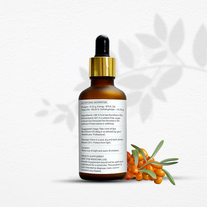 Sea Buckthorn Oil (60ml) | Omega 3, 6, 7 &amp; 9