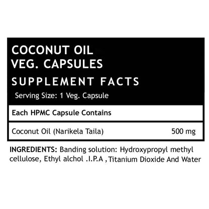 Coconut Oil 60 Vegetarian Capsules